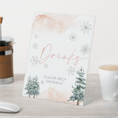 Drink, baby shower, winterbord reclamebord met voetstuk (Insitu)