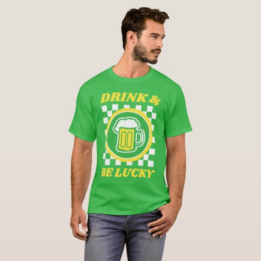 Drink & Be Lucky T-shirt (Voorkant volledig)