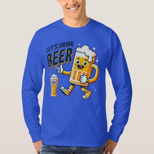 DRINK BEER DESIGN T-SHIRT (Voorkant)