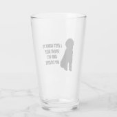 Drink Beer en Pet Mijn Stuis Glas (Achterkant)