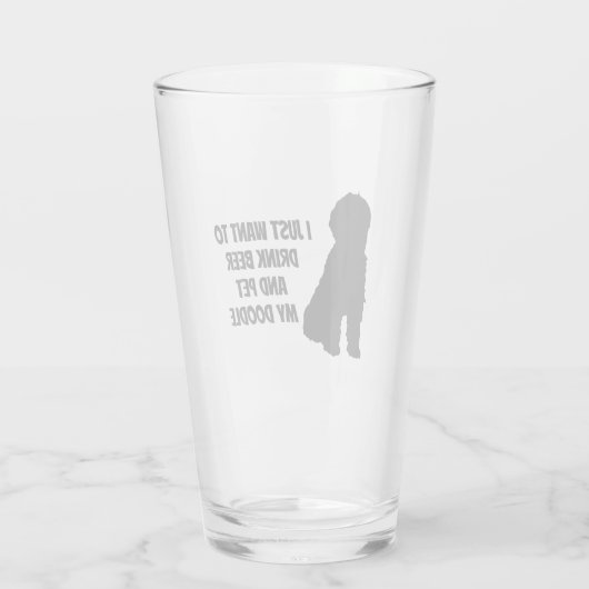 Drink Beer en Pet Mijn Stuis Glas (Achterkant)