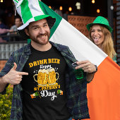Drink Beer Happy St Patrick's Day Grafisch T-shirt