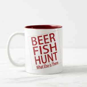 Drink Beer Hunter Humor, Grappige nieuwigheid Koff Tweekleurige Koffiemok