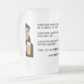 Drink Beer! Martin Luther Matglas Bierpul (Voorkant links)