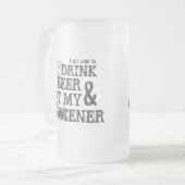 Drink Beer & Pet Mijn Wiener Bier Dachshund Mok (Voorkant links)