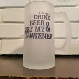Drink Beer & Pet Mijn Wiener Bier Dachshund Mok