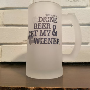 Drink Beer & Pet Mijn Wiener Bier Dachshund Mok