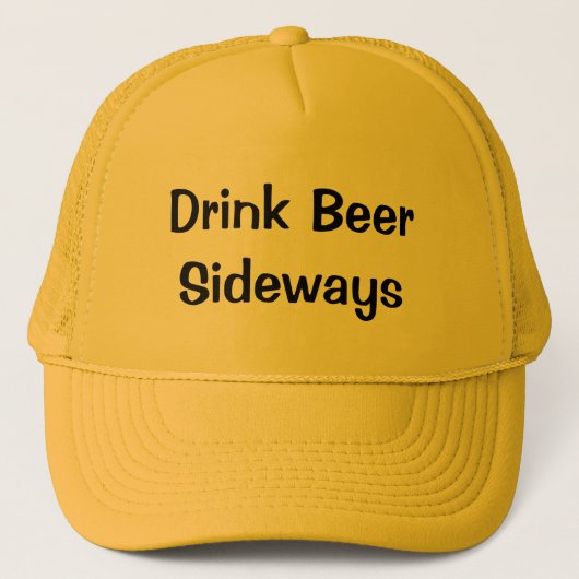 Drink Beer Sideways Trucker Pet (Voorkant)