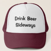 Drink Beer Sideways Trucker Pet (Voorkant)