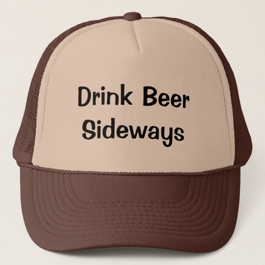 Drink Beer Sideways Trucker Pet (Voorkant)