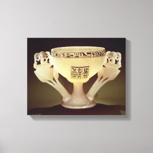 Drink beker in de vorm van een half-geopend canvas afdruk