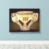 Drink beker in de vorm van een halfgeopend canvas afdruk (Insitu (Houten vloer))