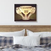Drink beker in de vorm van een halfgeopend canvas afdruk (Insitu (Slaapkamer))