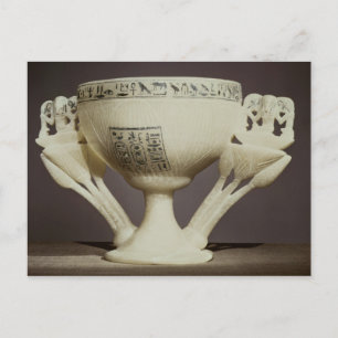 Drink beker in de vorm van een halfgeopende lotus briefkaart