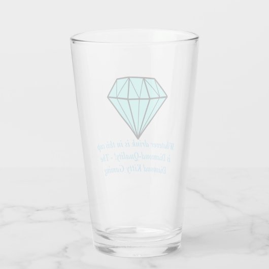 Drink bekerbekertje met diamantkwaliteit glas (Achterkant)