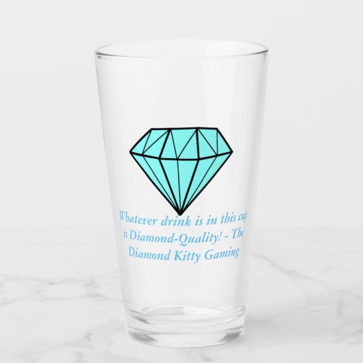 Drink bekerbekertje met diamantkwaliteit glas (Voorkant)
