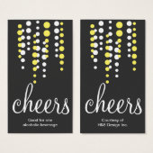 Drink belletjes bedriegen cocktail drankkaartje gr visitekaartjes (Voorkant /achterkant)