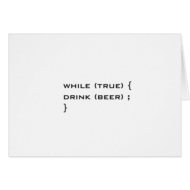 Drink bier (Voorkant Horizontaal)