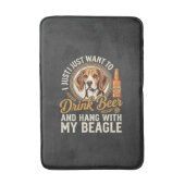 Drink Bier Beagle Hond Ambachtelijk Ale Fles Hoppe Badmat (Voorkant Verticaal)