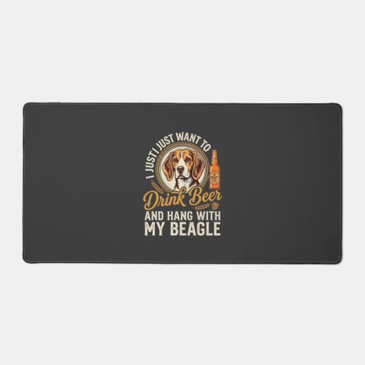 Drink Bier Beagle Hond Ambachtelijk Ale Fles Hoppe Bureaumat (Voorkant)
