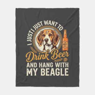Drink Bier Beagle Hond Ambachtelijk Ale Fles Hoppe Fleece Deken