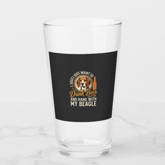 Drink Bier Beagle Hond Ambachtelijk Ale Fles Hoppe Glas (Voorkant)