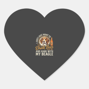 Drink Bier Beagle Hond Ambachtelijk Ale Fles Hoppe Hart Sticker