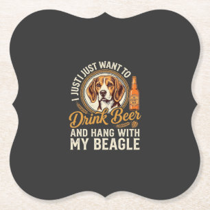 Drink Bier Beagle Hond Ambachtelijk Ale Fles Hoppe Kartonnen Onderzetters