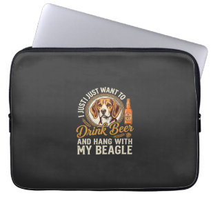 Drink Bier Beagle Hond Ambachtelijk Ale Fles Hoppe Laptop Sleeve