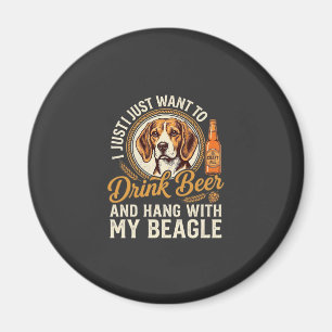Drink Bier Beagle Hond Ambachtelijk Ale Fles Hoppe Magneet