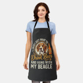 Drink Bier Beagle Hond Ambachtelijk Ale Fles Hoppe Schort (Gedragen)