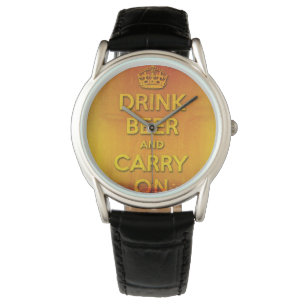 Drink bier en ga verder horloge