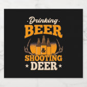 Drink bier en jaagster bier etiket (Enkel label)