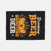 Drink bier en jaagster fleece deken (Voorkant (Horizontaal))