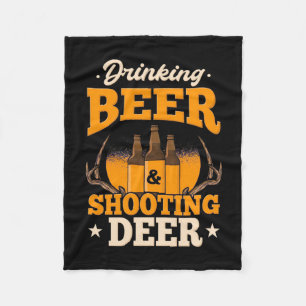 Drink bier en jaagster fleece deken