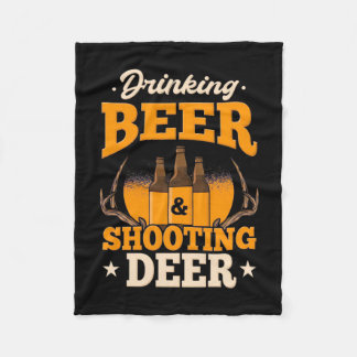 Drink bier en jaagster fleece deken