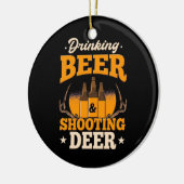 Drink bier en jaagster keramisch ornament (Links)