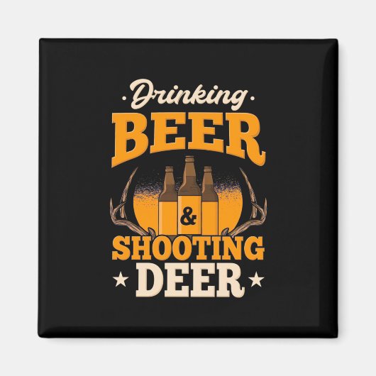 Drink bier en jaagster magneet (Voorkant)