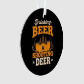 Drink bier en jaagster ornament (voorkant)