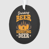 Drink bier en jaagster ornament (voorkant)