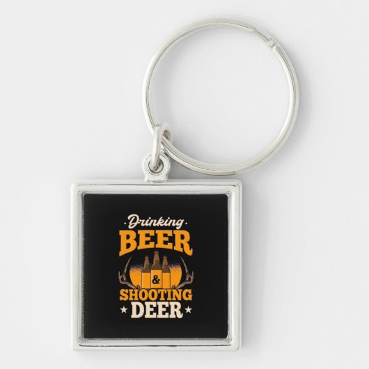 Drink bier en jaagster sleutelhanger (Voorkant)