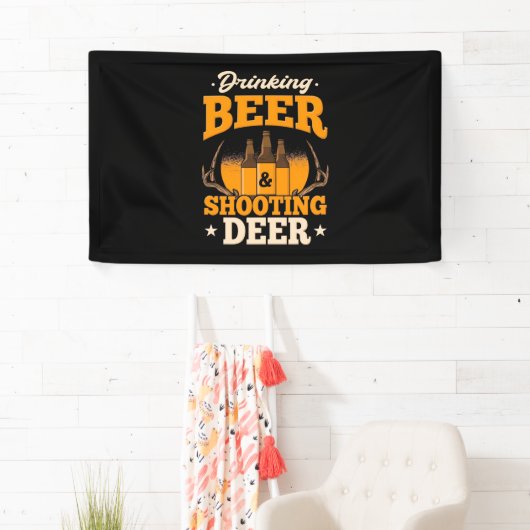 Drink bier en jaagster spandoek (Insitu)