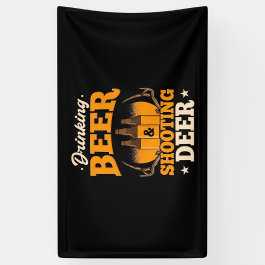Drink bier en jaagster spandoek (Verticaal)