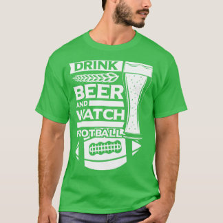 Drink Bier en kijken zondag familie cadeau T-shirt