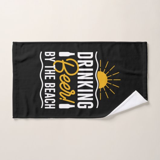 Drink bier met strand handdoek (Handdoek)