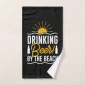 Drink bier met strand handdoek (Handdoek)