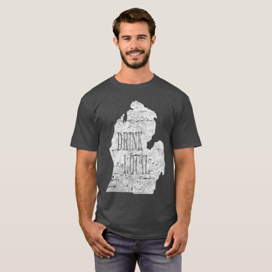  Drink bier Michigan T-shirt (Voorkant volledig)