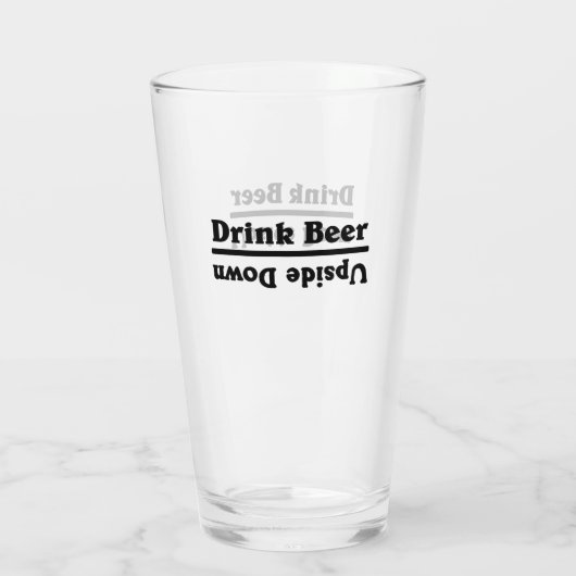 Drink Bier ondersteboven Glas (Achterkant)