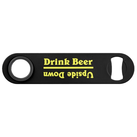Drink Bier ondersteboven Speed Flessenopener (Voorkant (Horizontaal))