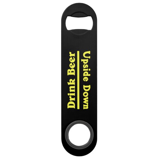 Drink Bier ondersteboven Speed Flessenopener (Voorkant)